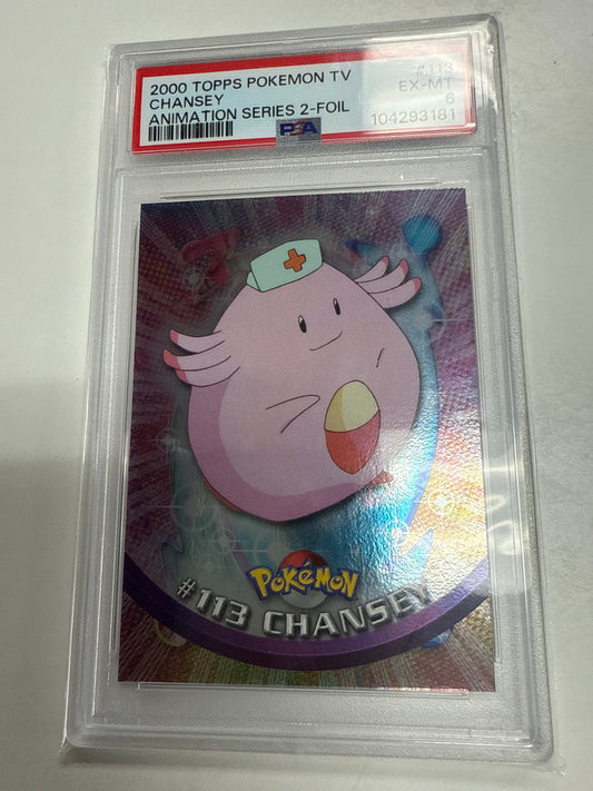2000 TOPPS POKEMON TV CHANSEY ANIMATION SERIES 2 FOIL PSA 6