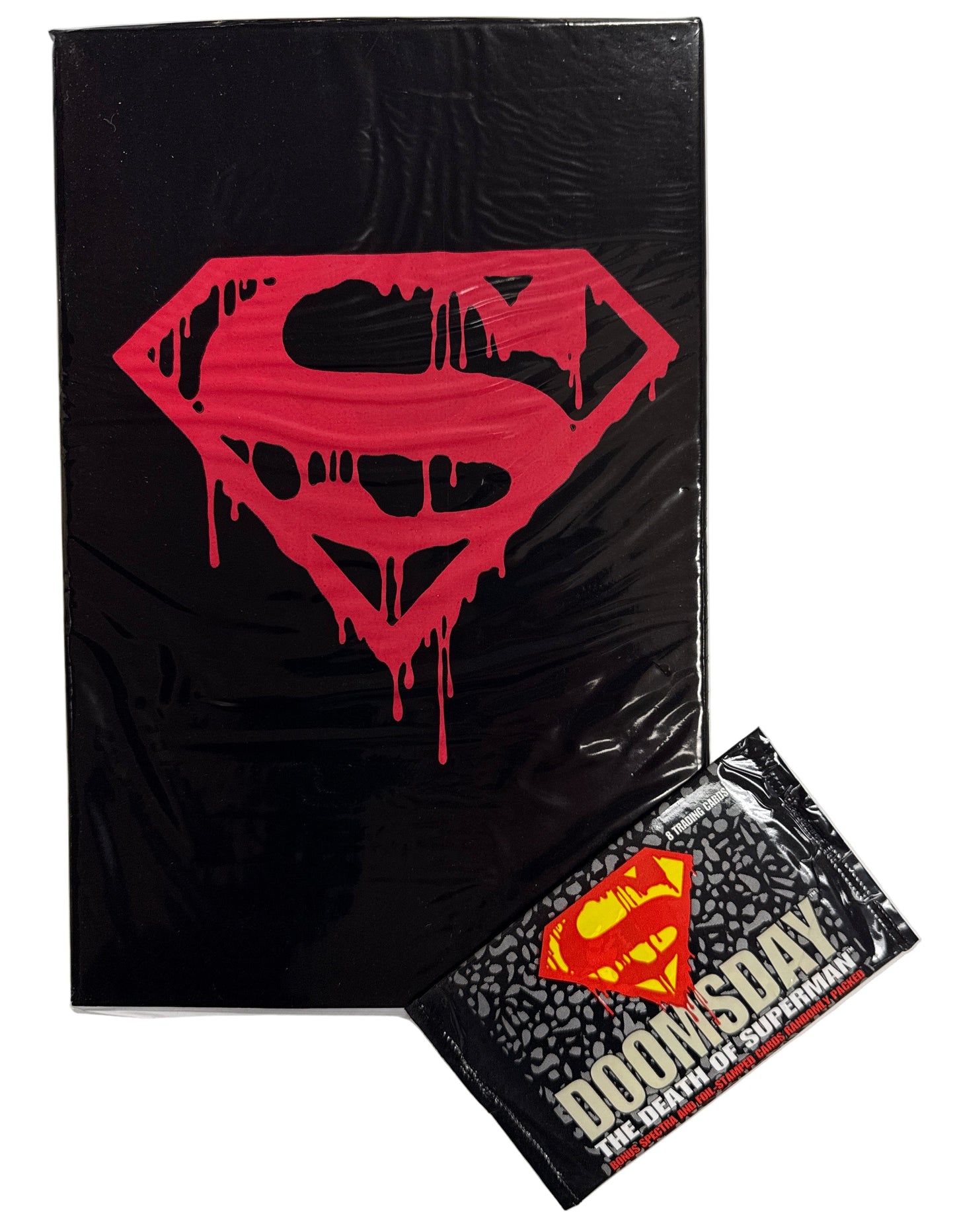 DC COMICS DEATH OF SUPERMAN SEALED WITH SEALED TRADING CARD PACK MEMORIAL SET