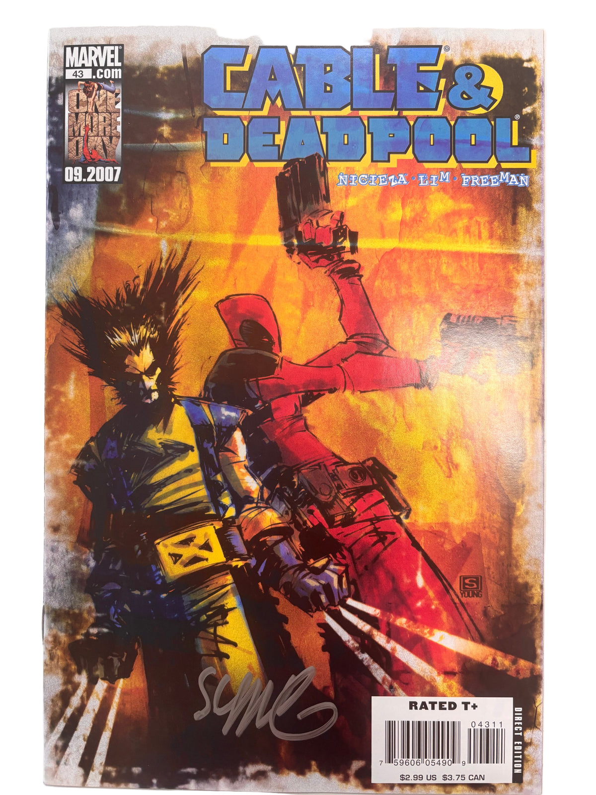 MARVEL COMICS CABLE AND DEADPOOL 43 (2007) NM SIGNED BY SKOTTIE YOUNG