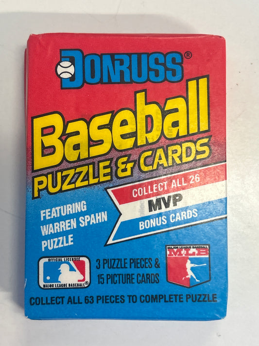 DONRUSS 1989 BASEBALL PUZZLE AND CARDS CARDS BOX PACKS