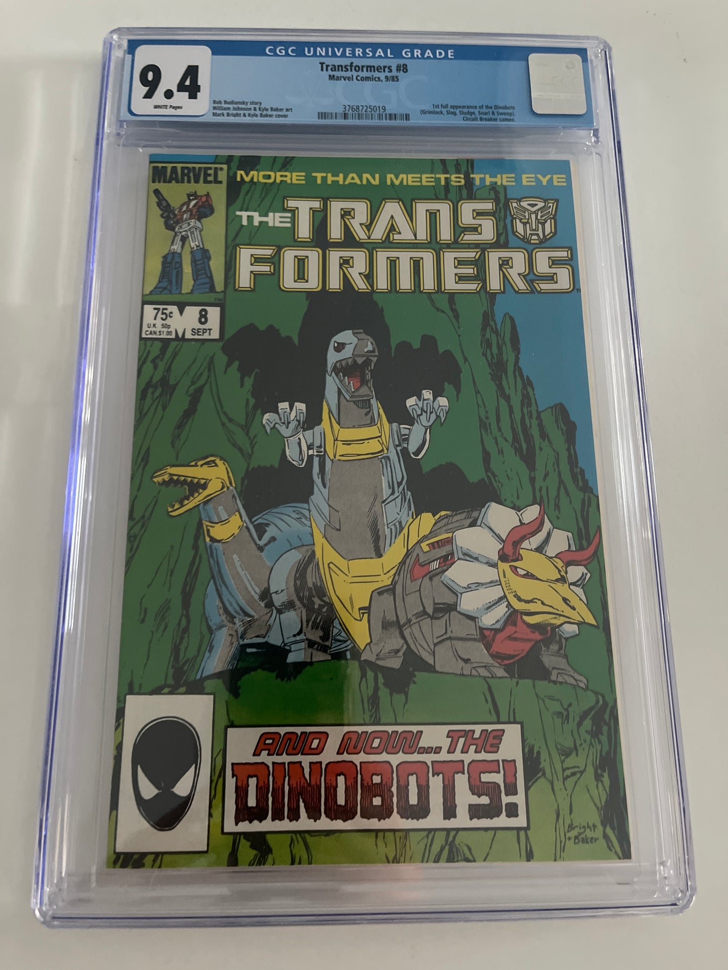 MARVEL COMICS TRANSFORMER #8 CGC 9.4