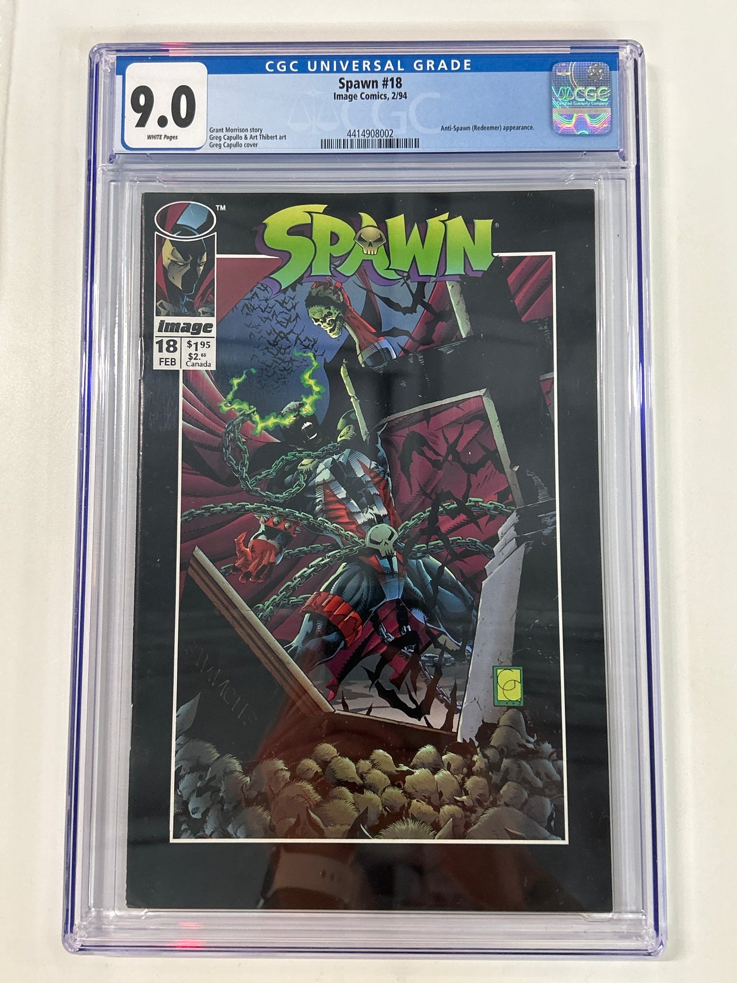 IMAGE COMICS SPAWN #18 CGC 9.0