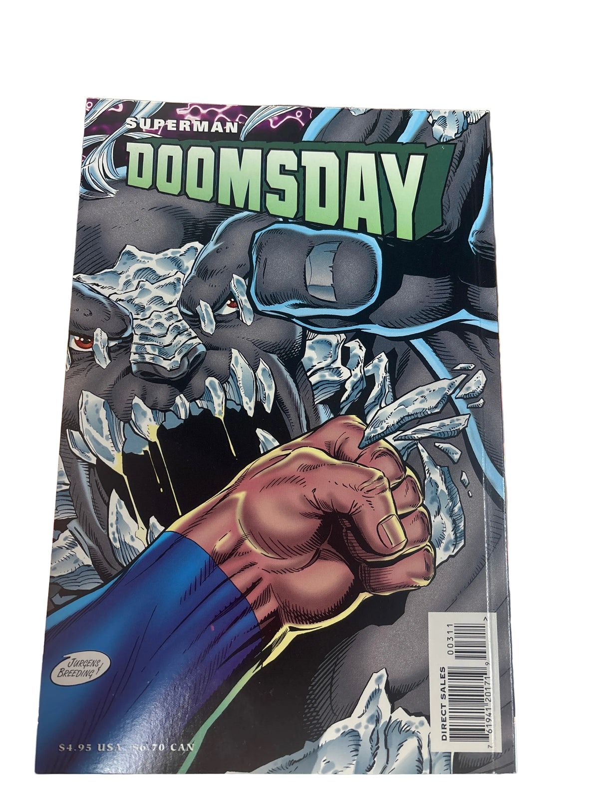 DC SUPERMAN DOOMSDAY HUNTER/PREY BOOK 3 SIGNED BY DAN JURGENS