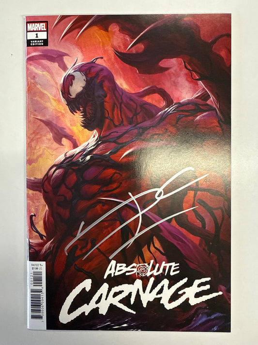 MARVEL COMICS ABSOLUTE CARNAGE #1 DONNY CATES SIGNED TORPEDO COMICS SERIAL 9664