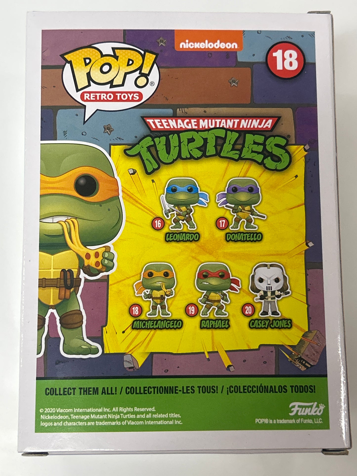 FUNKO POP NICKELODEON TMNT MICHELANGELO GREAT CONDITION