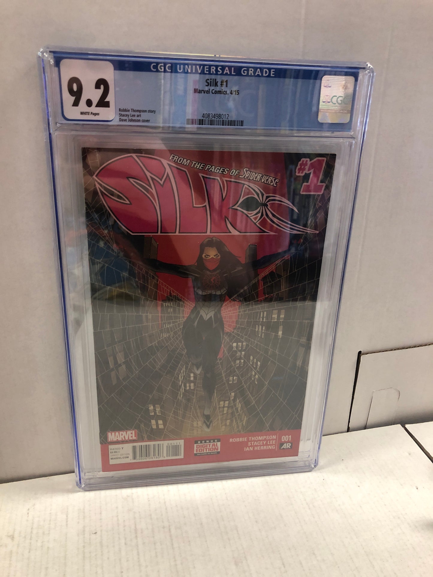 SILK #1 CGC 9.2 (2015, CLASSIC DAVE JOHNSON COVER, 1st SOLO SERIES)