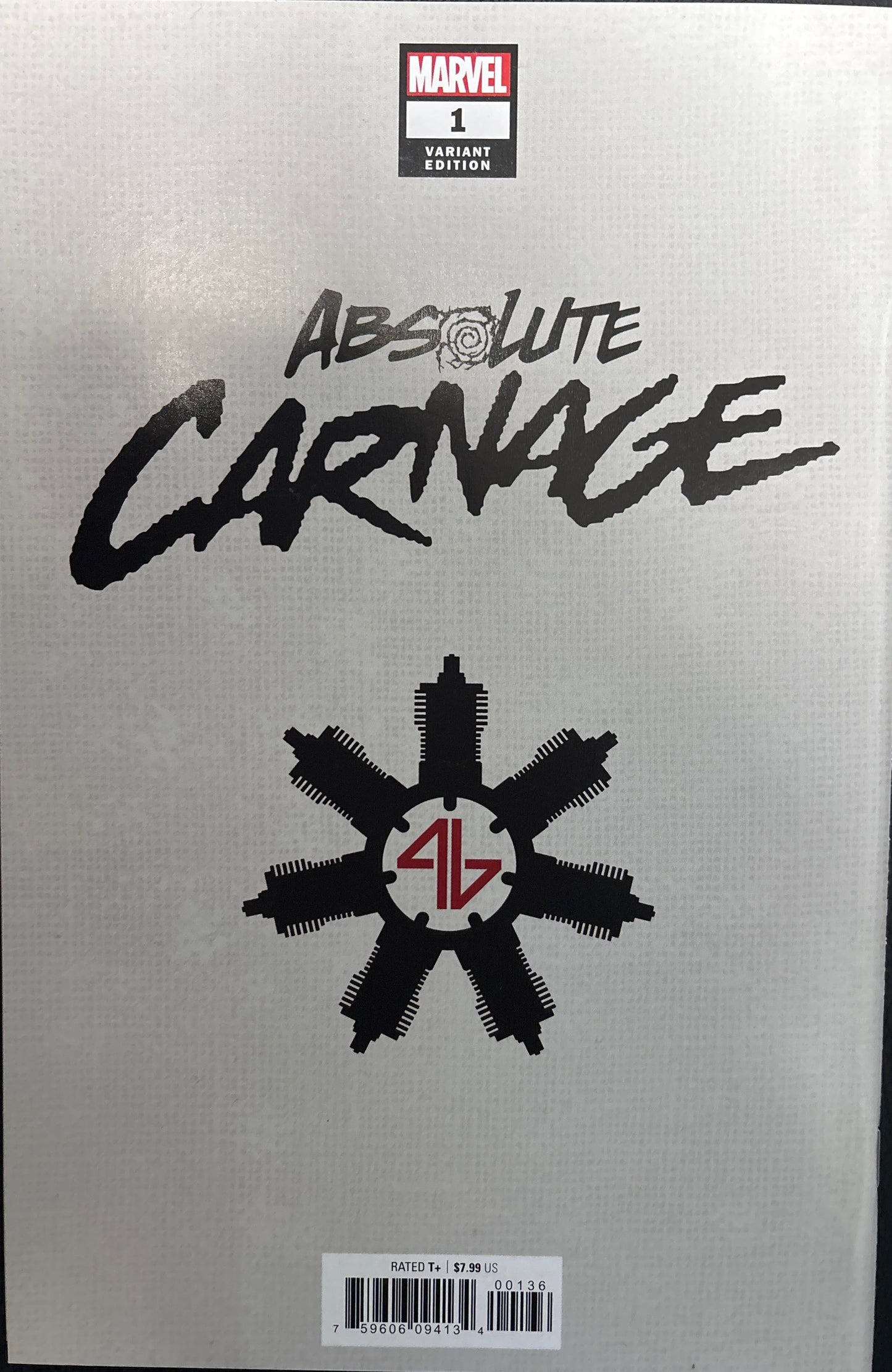 MARVEL ABSOLUTE CARNAGE #1 ARR PRINT SIGNED BY RYAN STEGMAN & DONNY CATES WITH CERTIFICATE OF AUTHENTICITY