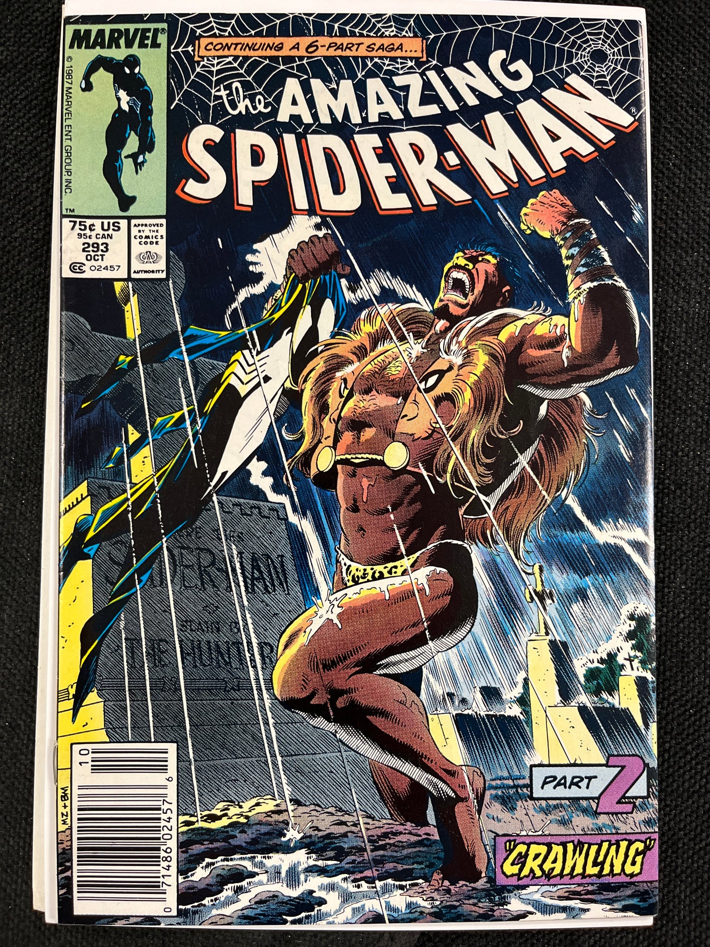 AMAZING SPIDER-MAN #293 VF/NM NEWSSTAND (1987, KRAVEN KEY!)