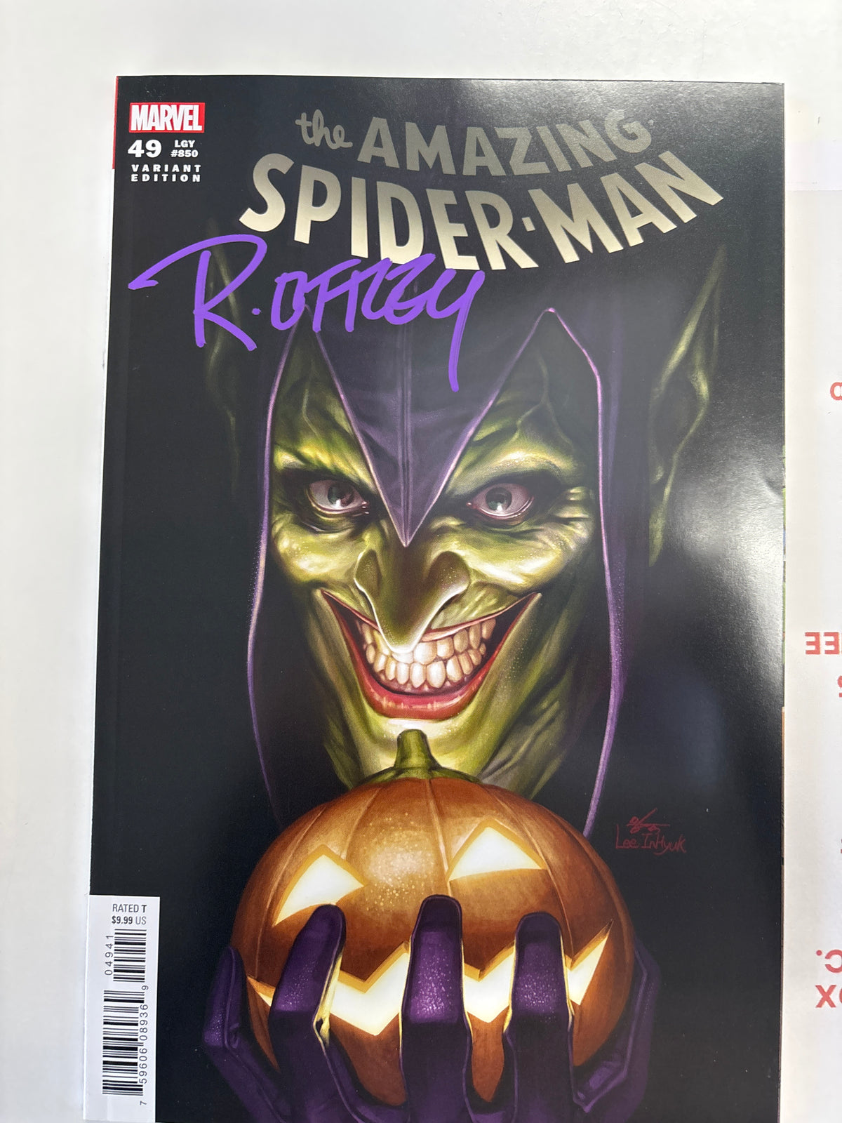 MARVEL THE AMAZING SPIDER-MAN #49 SIGNED BY RYAN OTTLEY WITH CERTIFICATE OF AUTHENTICITY