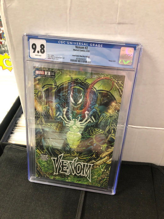 MARVEL COMICS VENOM #2 (2022) LOCAL COMIC SHOP DAY EDITION CGC 9.8 WP