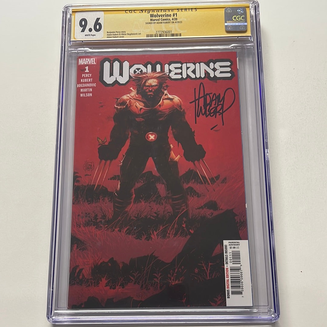 WOLVERINE #1 SS CGC 9.6 (2020, SIGNED BY COVER ARTIST ADAM KUBERT!)