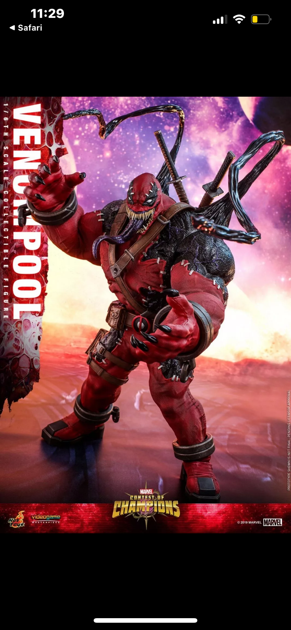 Hot Toys VGM 35 Venompool 1/6th scale collectible figure Contest of Champions