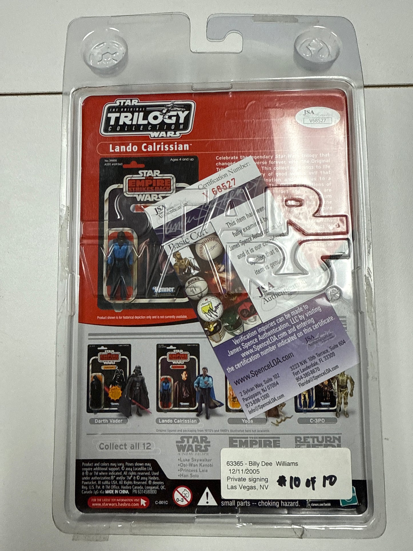 BILLY DEE WILLIAMS Signed Lando Calrissian  Star Wars Autograph THE ORIGINAL TRILOGY  COLLECTION