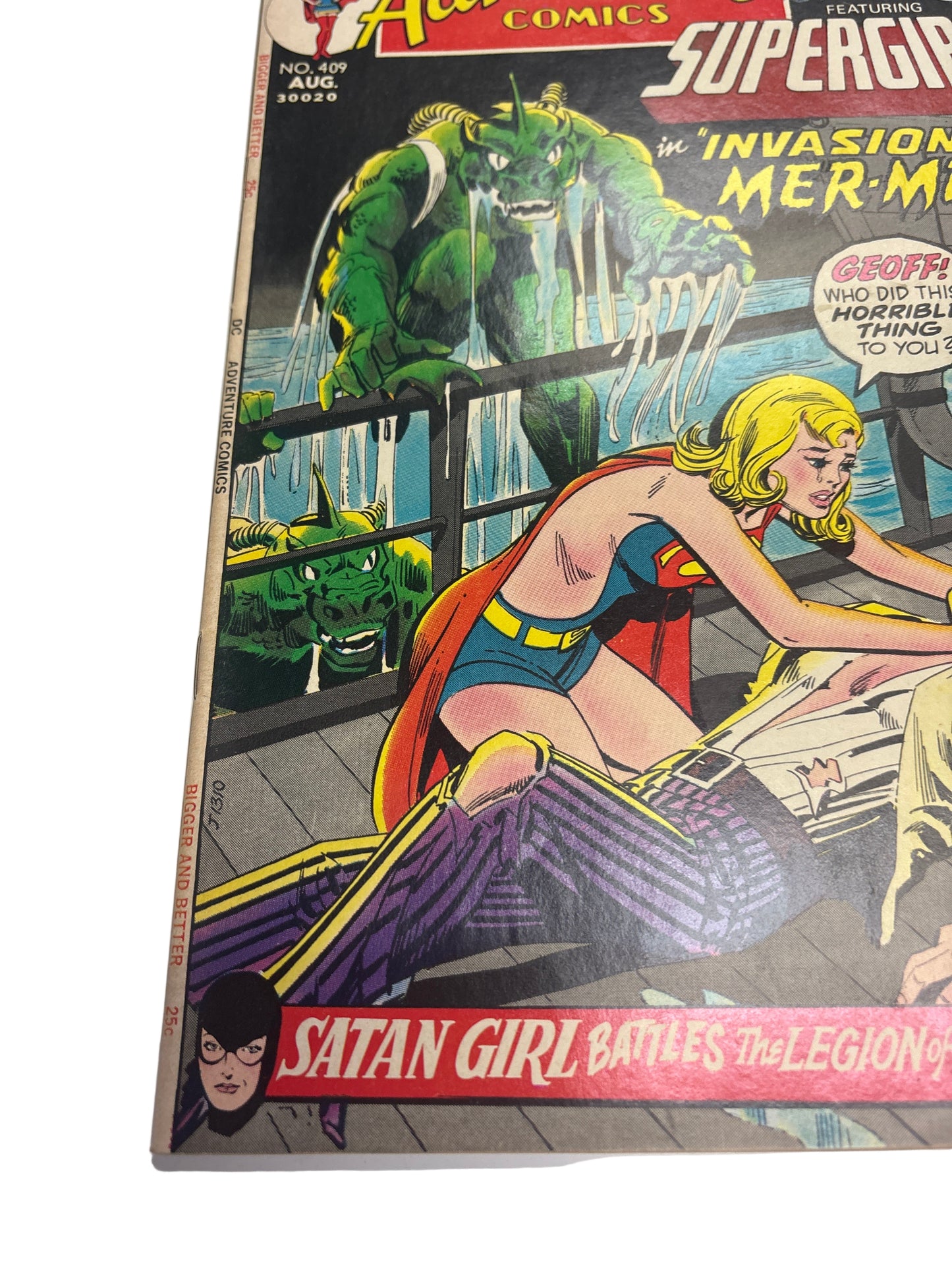 DC ADVENTURE COMICS FEATURING SUPERGIRL IN INVASION OF THE MER-MEN #409