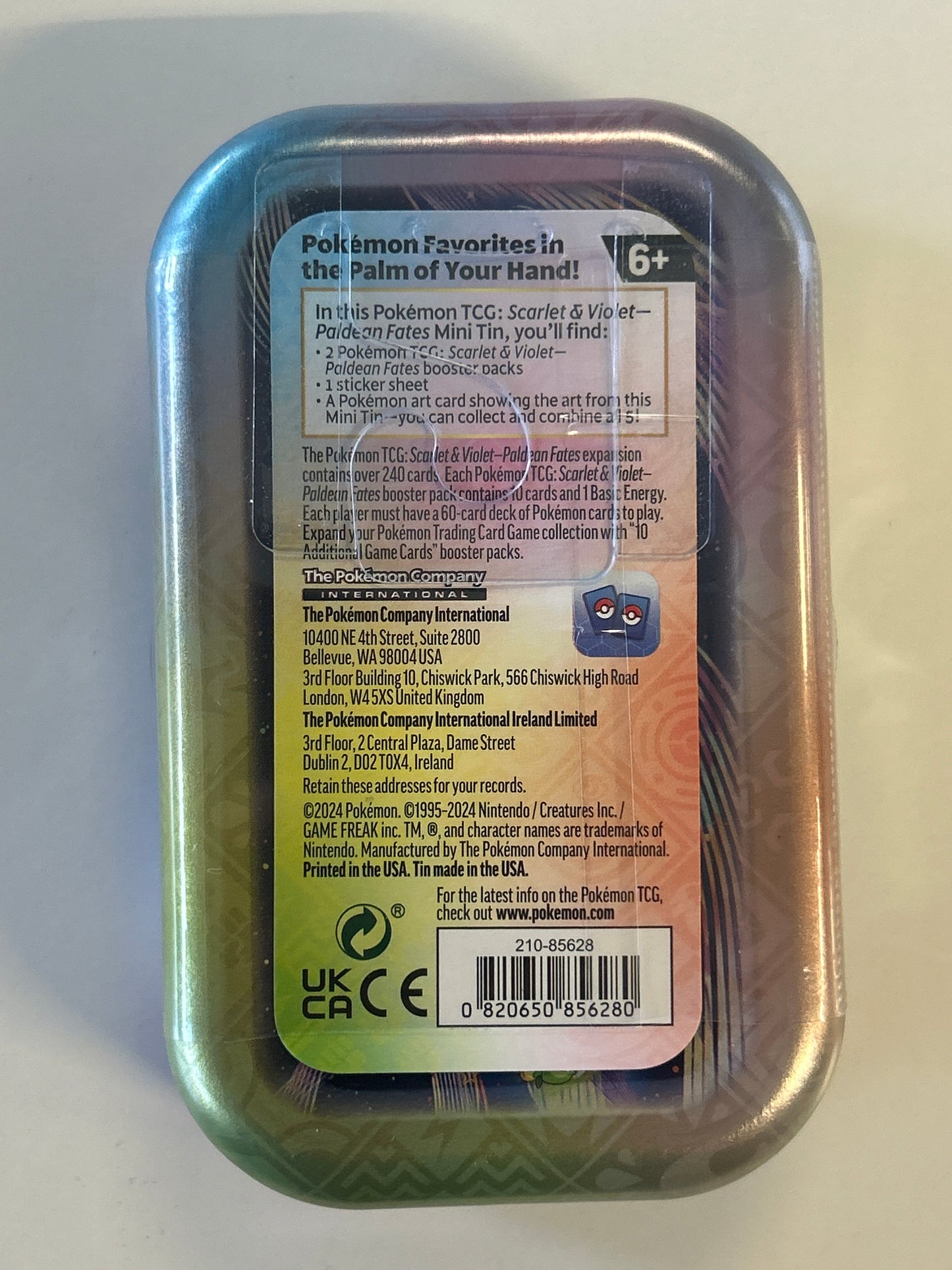 POKÉMON SCARLET & VIOLET
PALDEAN FATES MINI TIN SEALED