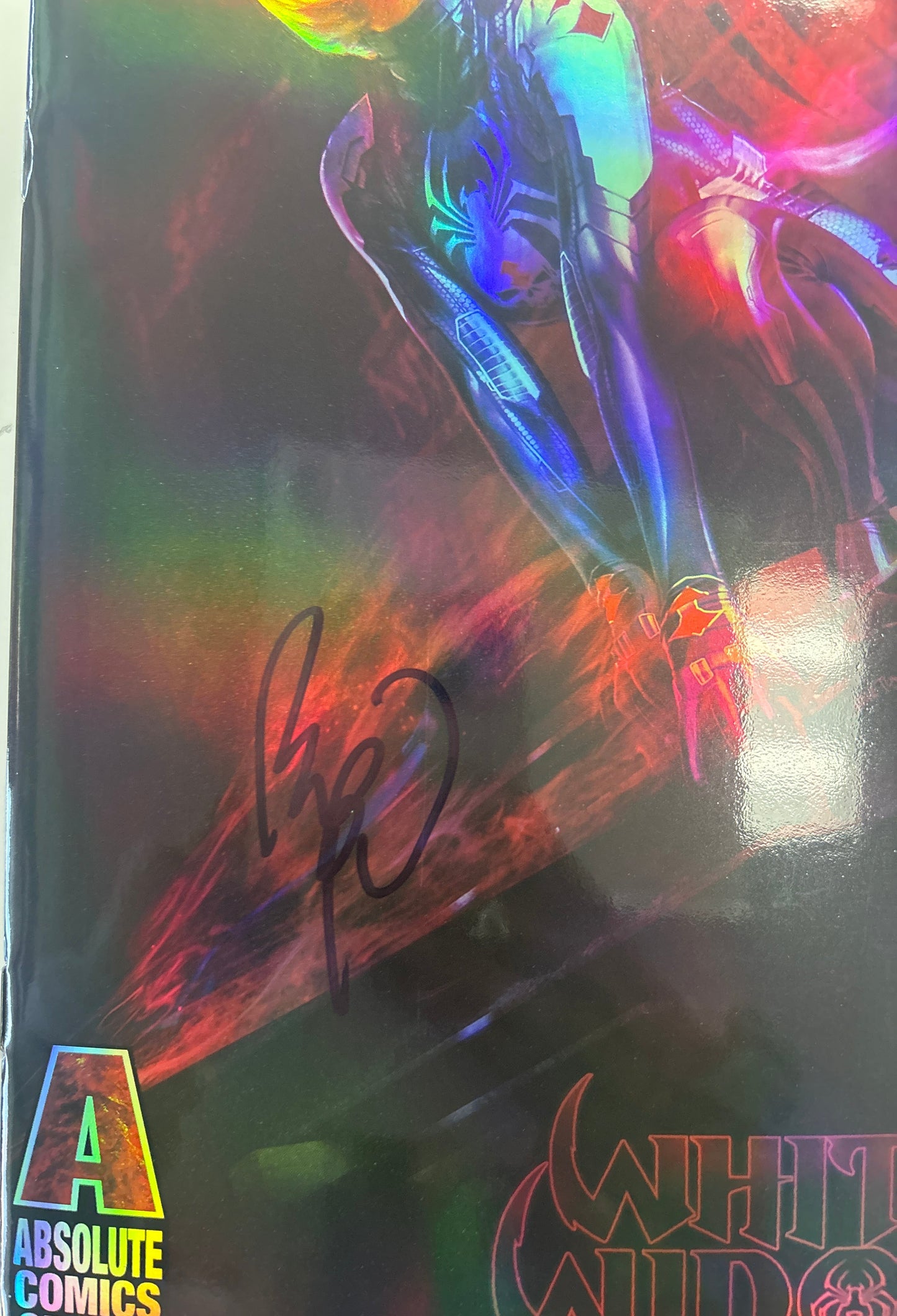 ABSOLUTE COMICS GROUP WHITE WIDOW COSPLAY EXCLUSIVE #4 SIGNED BY BENNY POWER WITH CERTIFICATE OF AUTHENTICITY