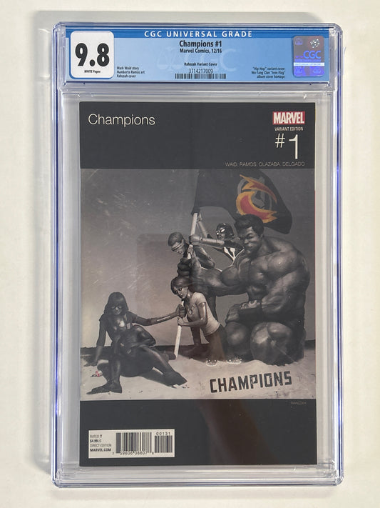 MARVEL COMICS CHAMPIONS #1 RAHZZAH VARIANT CGC 9.8 WP