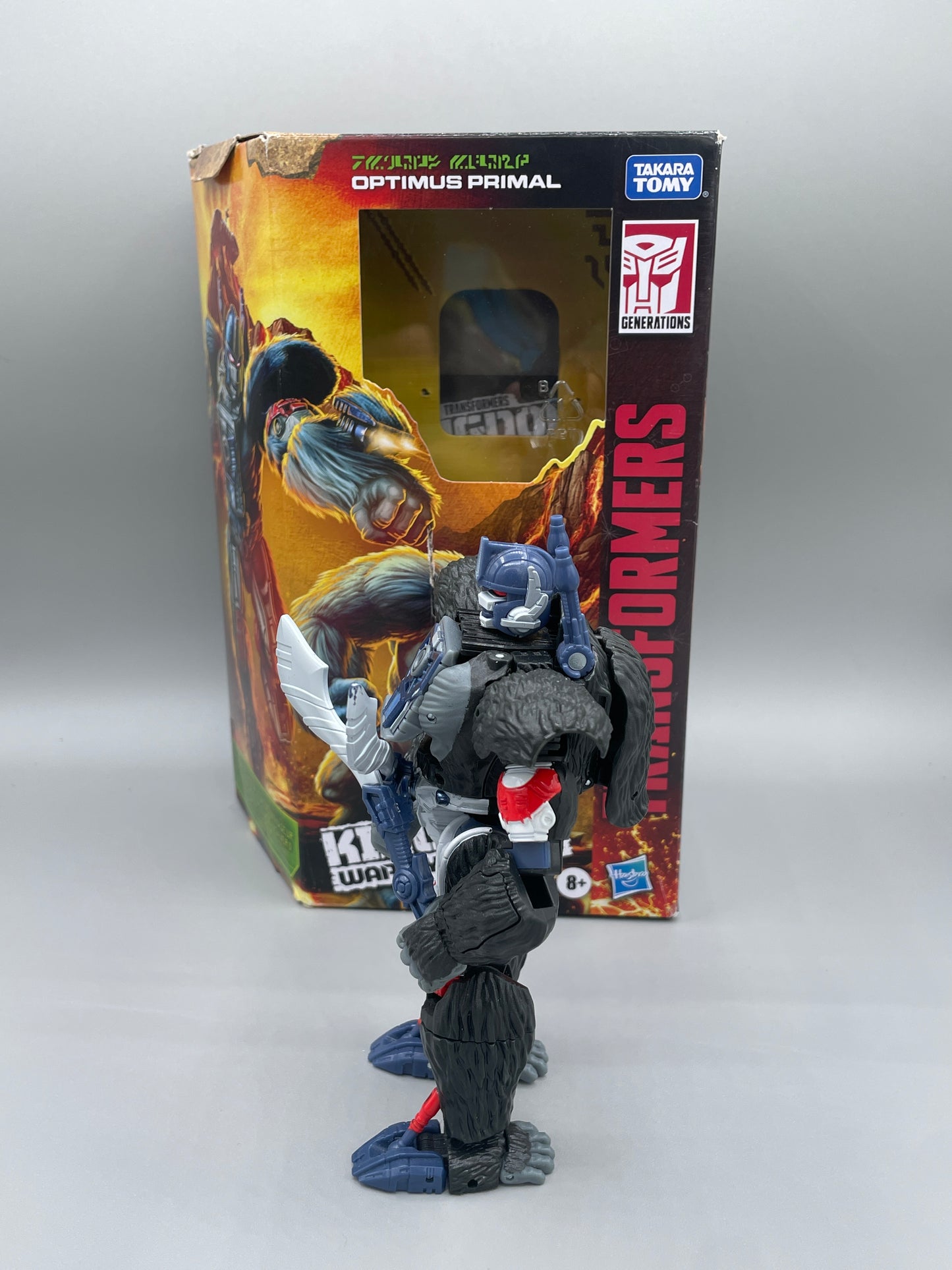 TRANSFORMERS KINGDOM - WAR FOR CYBERTRON TRILOGY OPTIMUS PRIMAL HASBRO FIGURE! CIB VERY NICE!