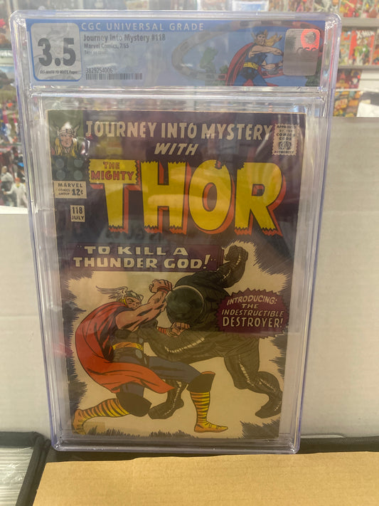 MARVEL COMICS JOURNEY INTO MYSTERY #118 (1965) 1ST APPEARANCE OF THE DESTROYER CGC 3.5 OFF WHITE PAGES/WP