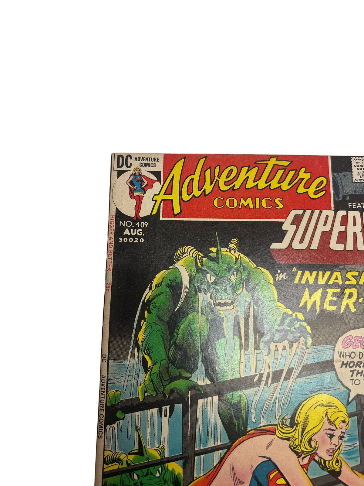 DC ADVENTURE COMICS FEATURING SUPERGIRL IN INVASION OF THE MER-MEN #409