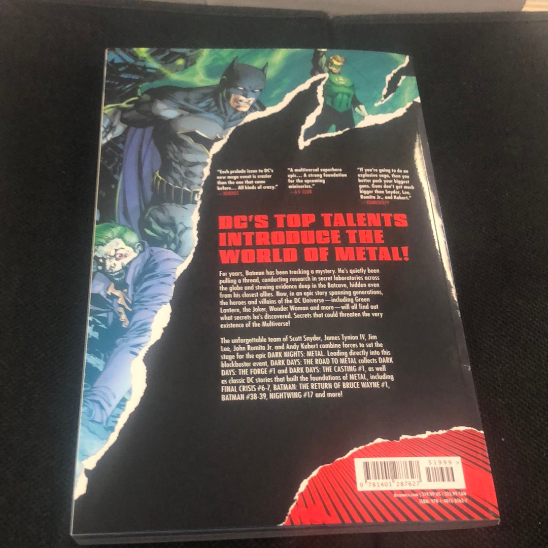 DC COMICS DARK DAYS THE ROAD TO METAL FOURTH PRINTING (2022)