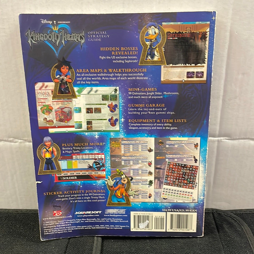 KINGDOM HEARTS OFFICIAL STRATEGY GUIDE BY BEADY GAMES SIGNATURE SERIES (COMPLETE CONDITION W/MAPS & STICKERS) GOOD CONDITION