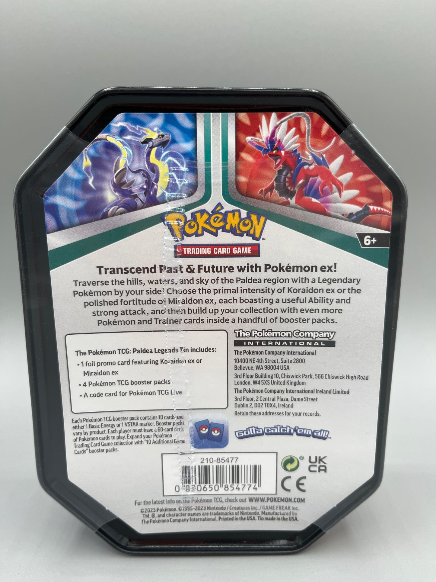 Pokemon TCG Miraidon EX tin
