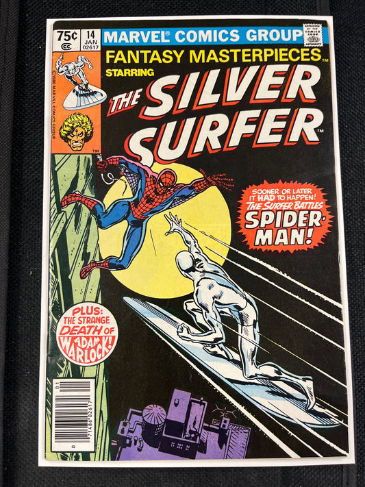 FANTASY MASTERPIECES #14 VF/NM (1981, NEWSSTAND SPIDEY VS SILVER SURFER!)