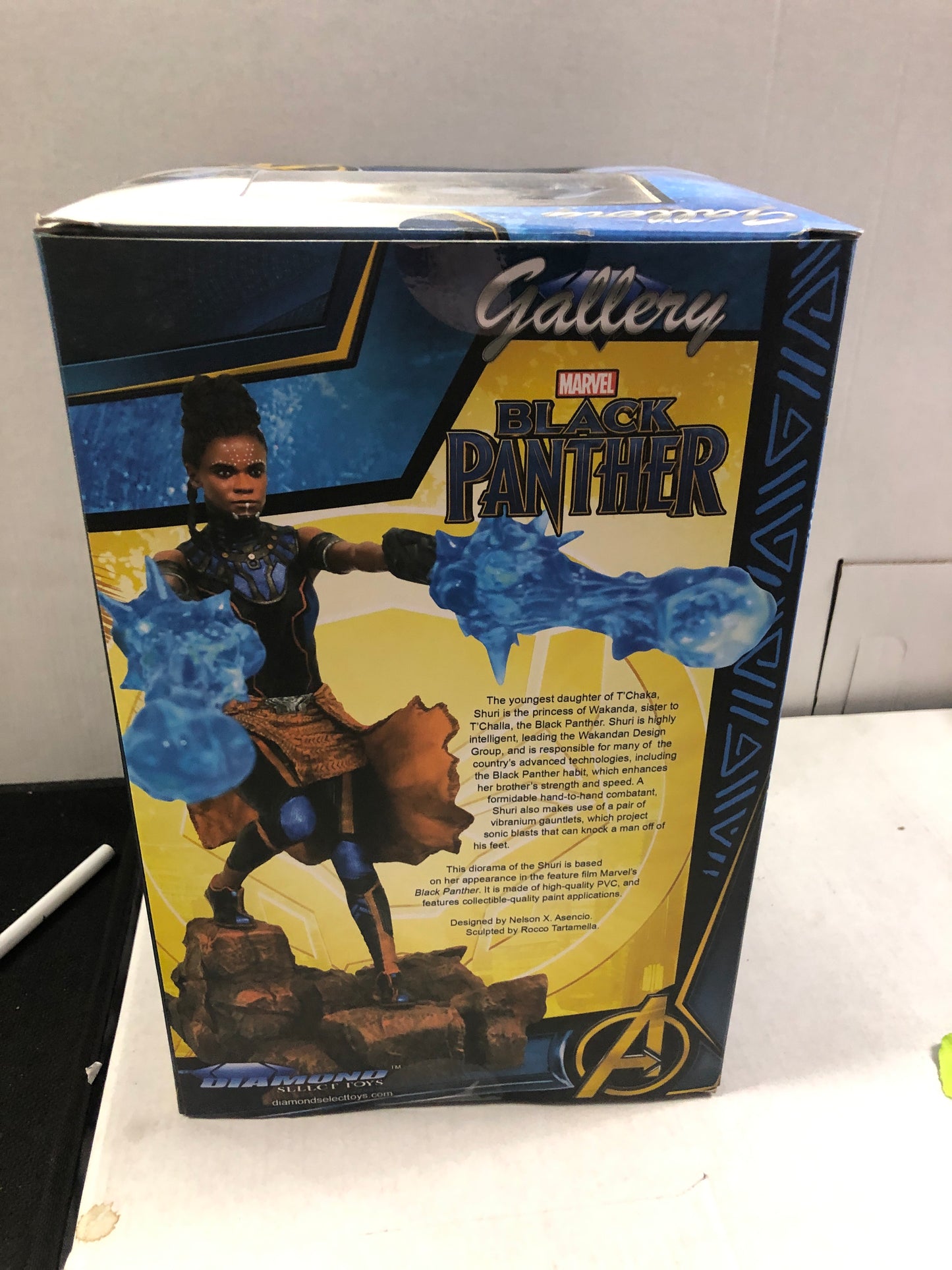 DIAMOND GALLERY BLACK PANTHER SHURI PVC DIORAMA GREAT CONDITION