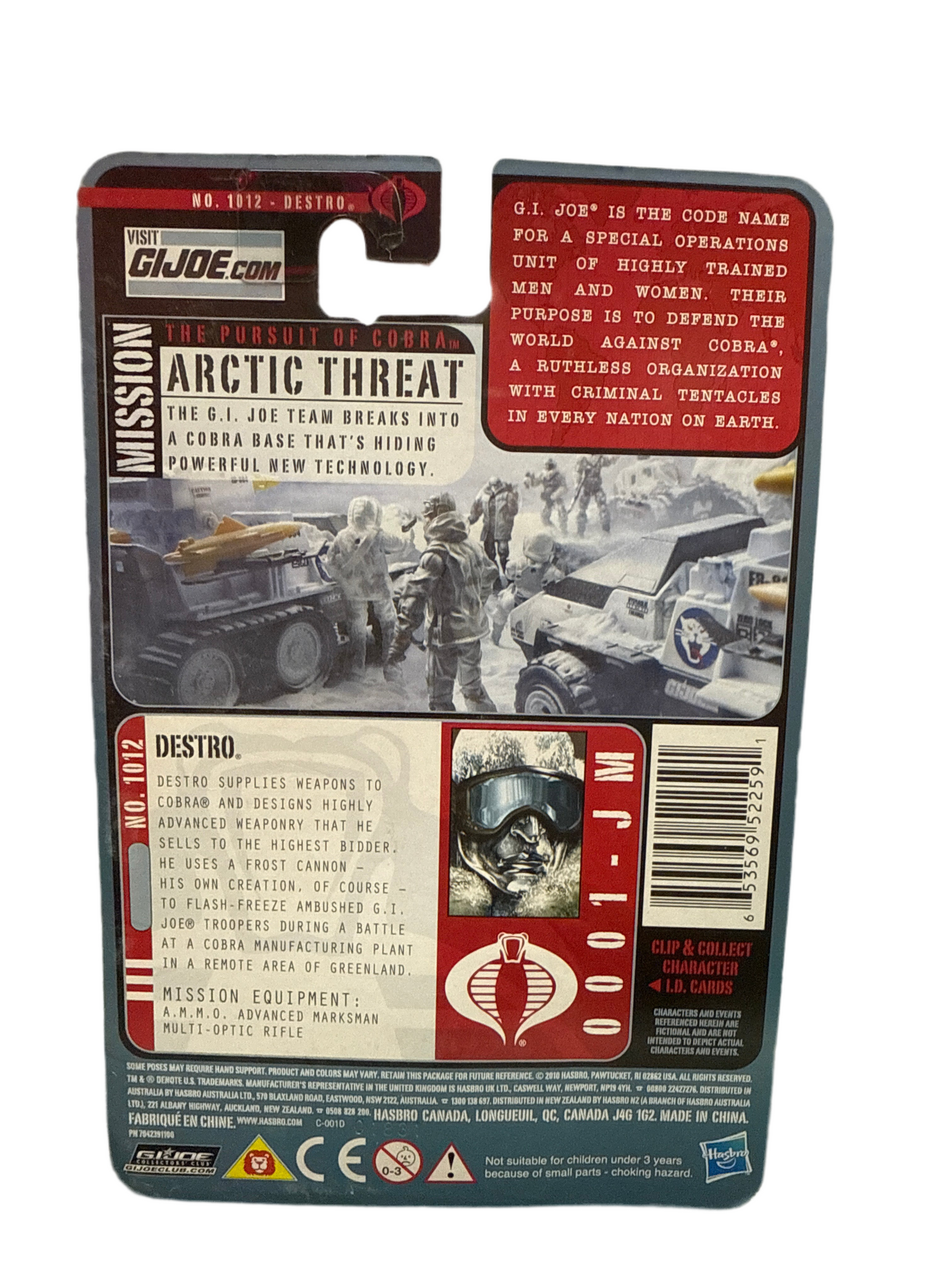 HASBRO GI JOE ARTIC THREAT DESTRO WEAPONS SUPPLIER