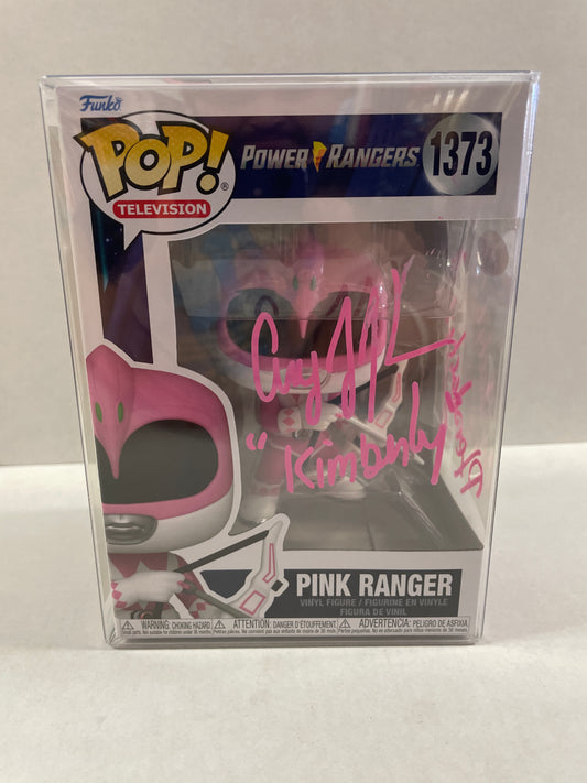 FUNKO POP POWER RANGERS PINK RANGER #1373 (2023, EXCELLENT CONDITION!) ALSO SIGNED & REMARKED BY AMY JO JOHNSON!! JSA CERTIFIED