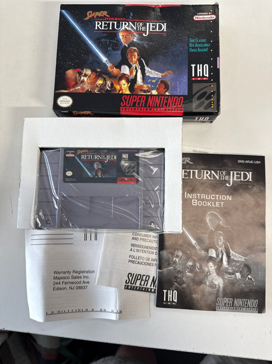SUPER NINTENDO SNES STAR WARS RETURN OF THE JEDI CIB