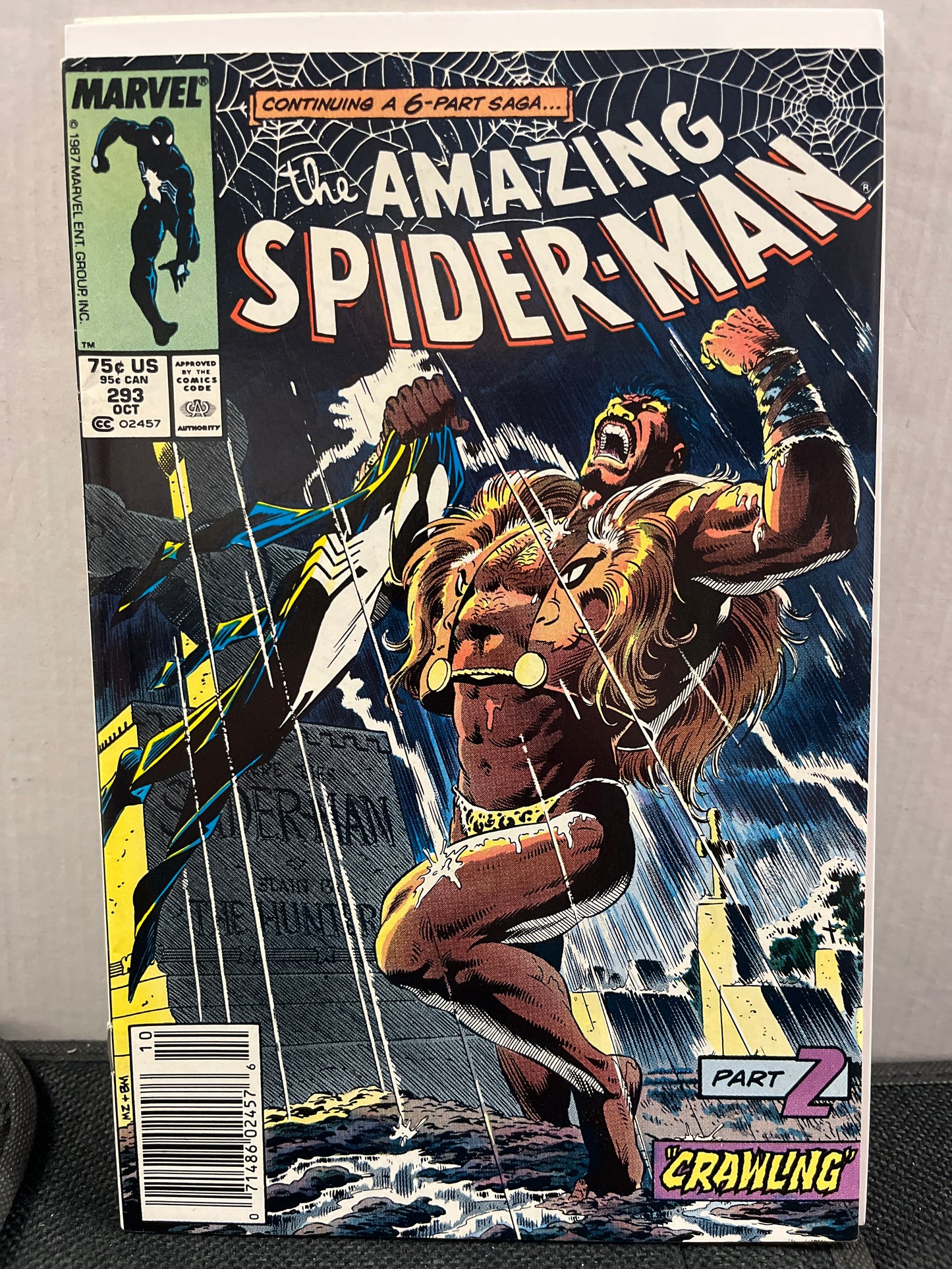 AMAZING SPIDER-MAN #293 VF/NM NEWSSTAND (1987, KRAVEN KEY!)