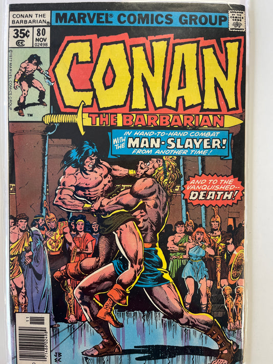 CONAN THE BARBARIAN IN HAND TO HAND COMBAT WITH THE MAN-SLAYER FROM ANOTHER TIME 80 NOV