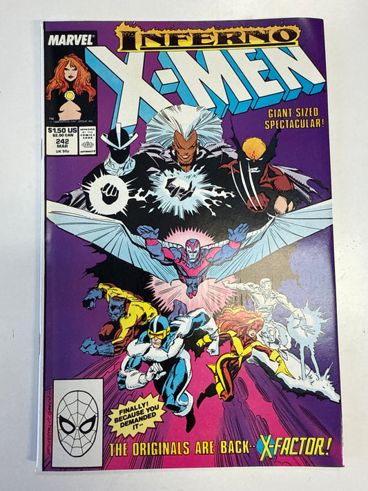 MARVEL COMICS UNCANNY X-MEN #242 GIANT SIZED SPECTACULAR X FACTOR CAMEO ORIGINAL 5