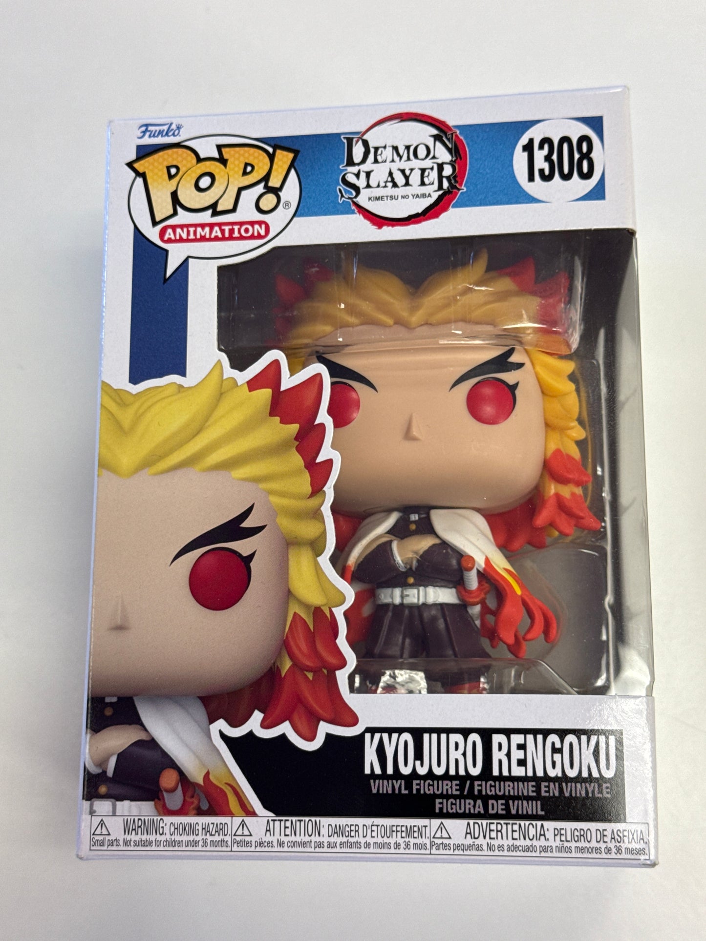 FUNKO POP ANIMATION DEMON SLAYER KYOJURO RENGOKU 1308 GOOD CONDITION IN BOX
