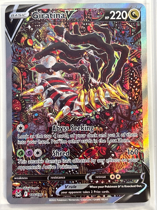 POKÉMON TRADING CARD GAME GIRATINA V ALT ART 186/196 NEAR MINT CONDITION