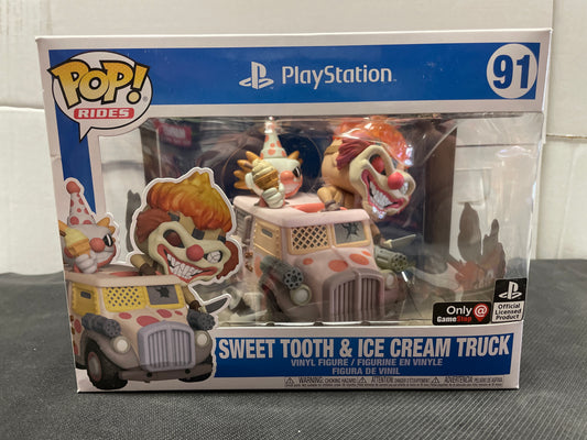 SWEET TOOTH & ICE CREAM TRUCK #91 (GAMESTOP EXCLUSIVE! HTF) 2020 PLAYSTATION LICENSED EXCELLENT CONDITION