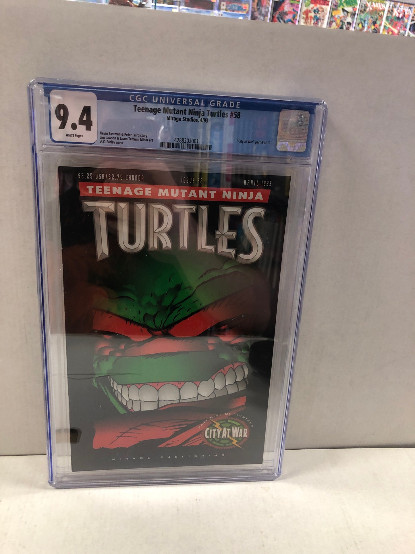 MIRAGE STUDIOS TEENAGE MUTANT NINJA TURTLES 58 (1993) CGC 9.4 WP