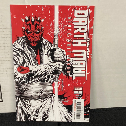 MARVEL COMICS STAR WARS DARTH MAUL BLACK WHITE AND RED 2