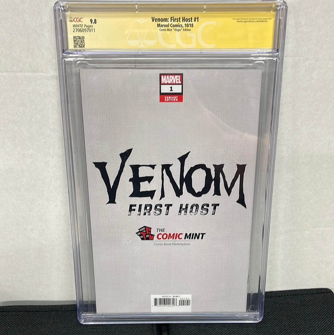 MARVEL COMICS VENOM FIRST HOST #1 CGC 9.8 SIGNED BY MIKE MAYHEW COMIC MINT VIRGIN EDITION