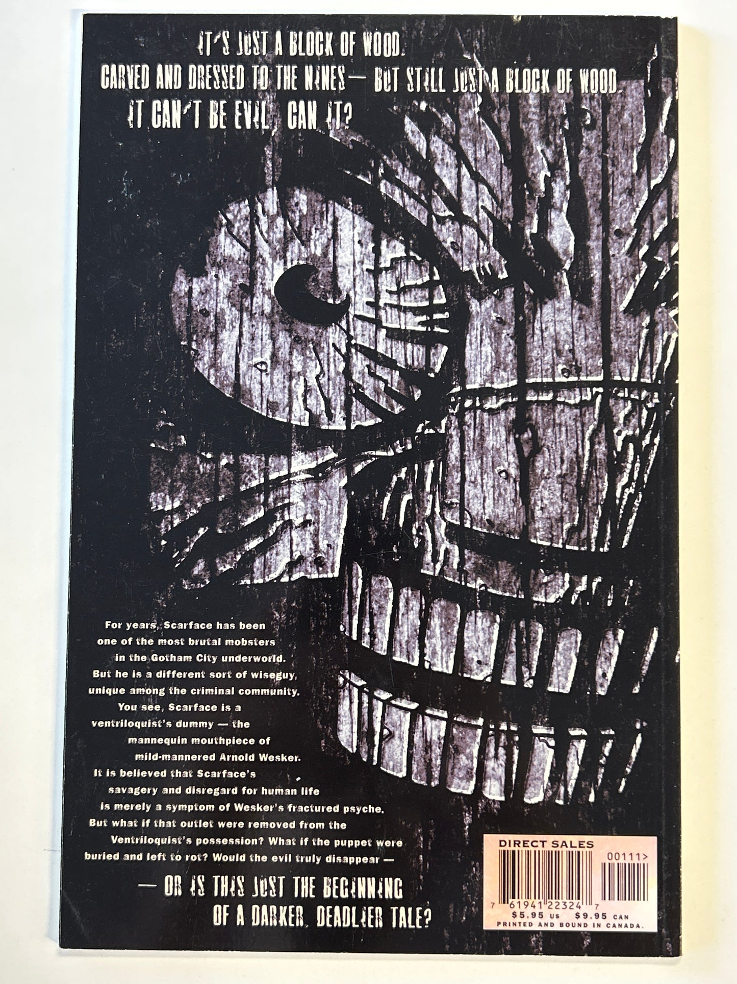 DC COMICS BATMAN SCARFACE A PSYCHODRAMA TRADE PAPERBACK