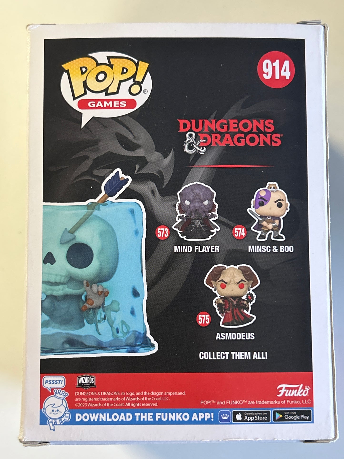 FUNKO POP POP GAMES DUNGEONS AND DRAGONS # 914 GELATINOUS CUBE GLOW IN THE DARK 2023 WONDROUS CONVENTION EXCLUSIVE GOOD CONDITION