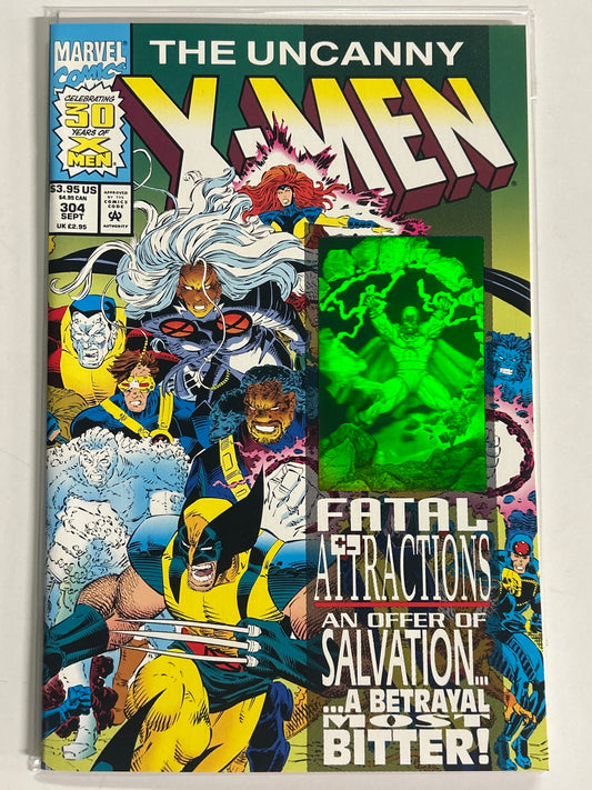 MARVEL COMICS UNCANNY X-MEN 304 MAGNITO HOLOGRAM NEAR MINT CONDITION