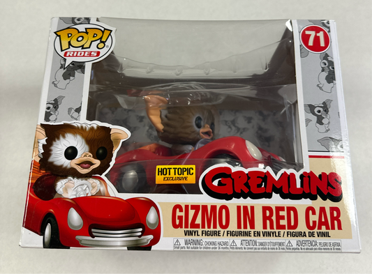 GREMLINS GIZMO IN RED CAR 71 EXCLUSIVE FUNKO (2019, EXCELLENT CONDITION)