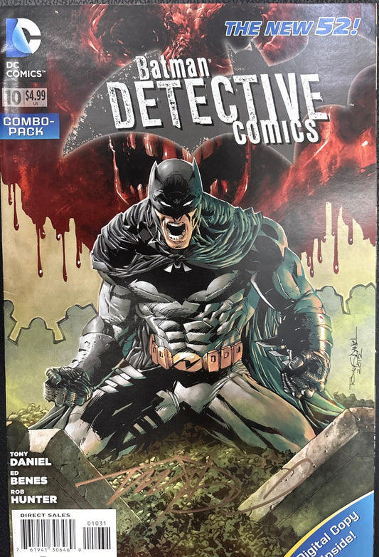 DC BATMAN DETECTIVE COMICS #10 SIGNED BY TONY S DANIEL WITH CERTIFICATE OF AUTHENTICITY
