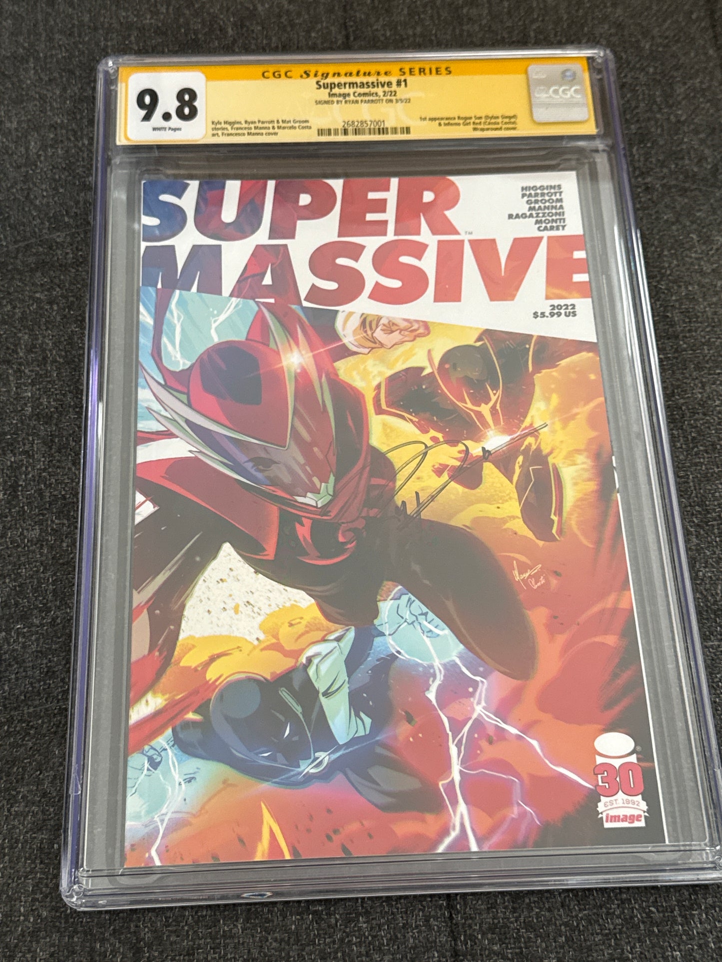 IMAGE COMICS SUPERMASSIVE #1 SIGNED BY RHAN PARROTT CGC 9.6