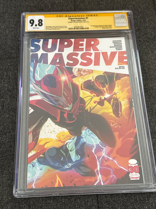 IMAGE COMICS SUPERMASSIVE #1 SIGNED BY RHAN PARROTT CGC 9.6