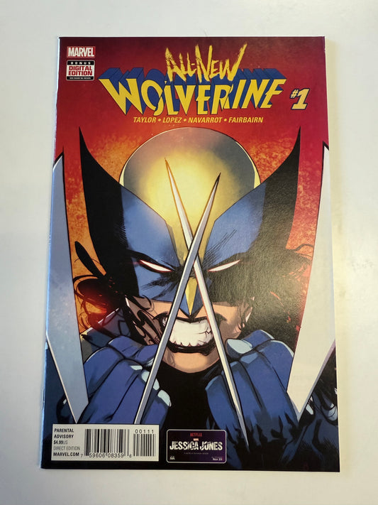 MARVEL COMICS ALL-NEW WOLVERINE #1 LAURA KINNEY JAN 2016 DEBUT OF X23 in costume as Wolverine
