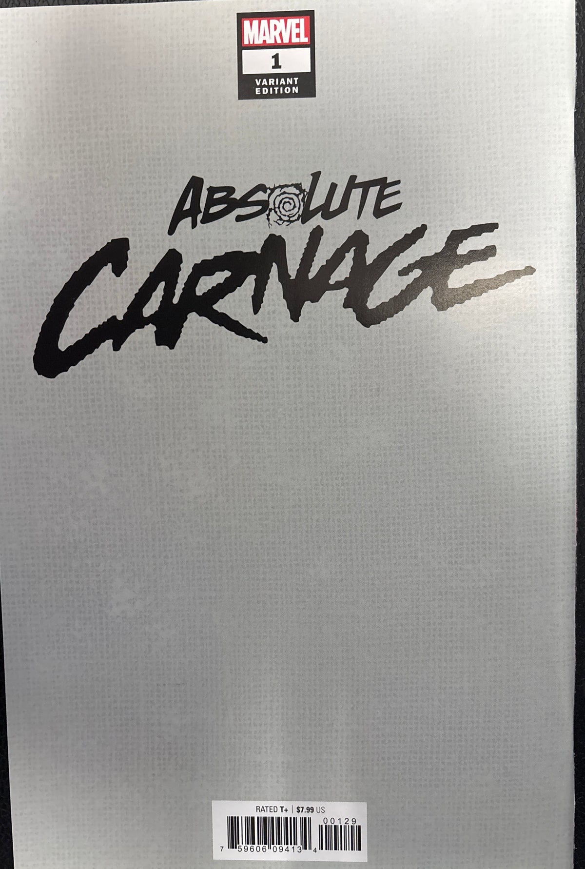 MARVEL ABSOLUTE CARNAGE #1 SIGNED BY TYLER KIRKHAM WITH CERTIFICATE OF AUTHENTICITY